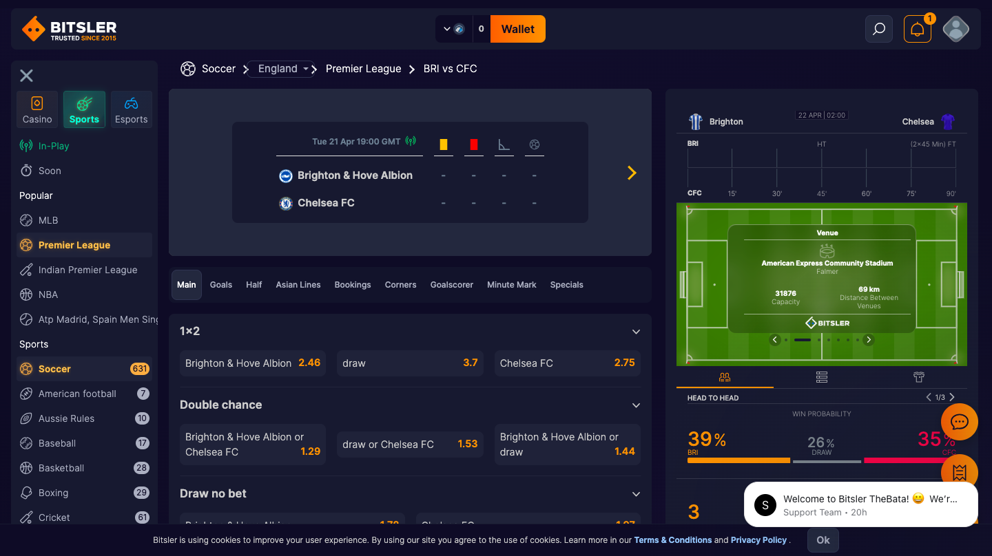 Bitsler Sportsbook